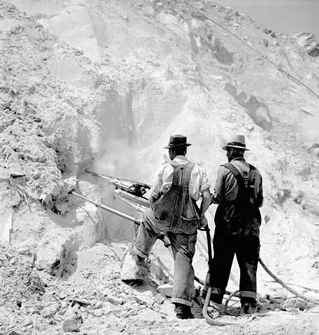 Historic asbestos mining in Thetford Mines, Quebec